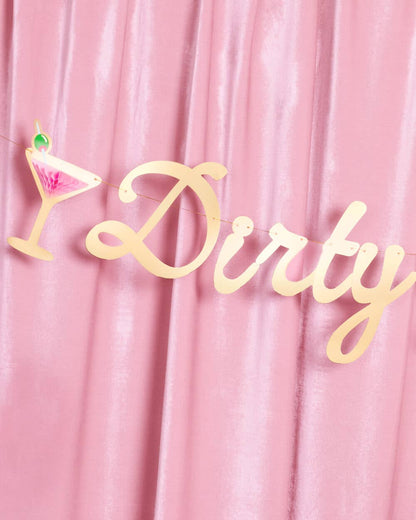 Dirty Thirty Martini Bday Banner