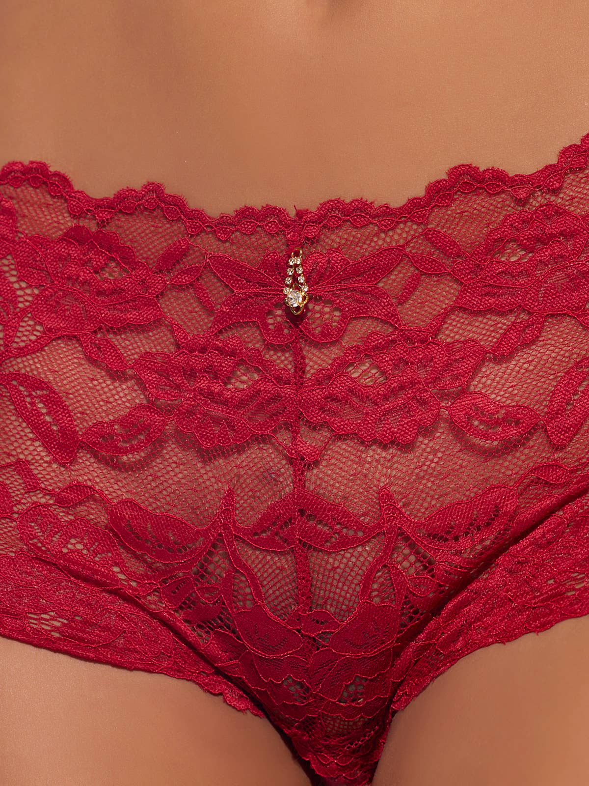 Lace Crotchless Cheekster
