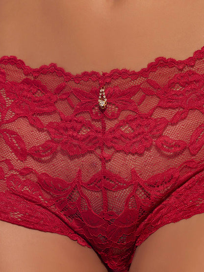 Lace Crotchless Cheekster