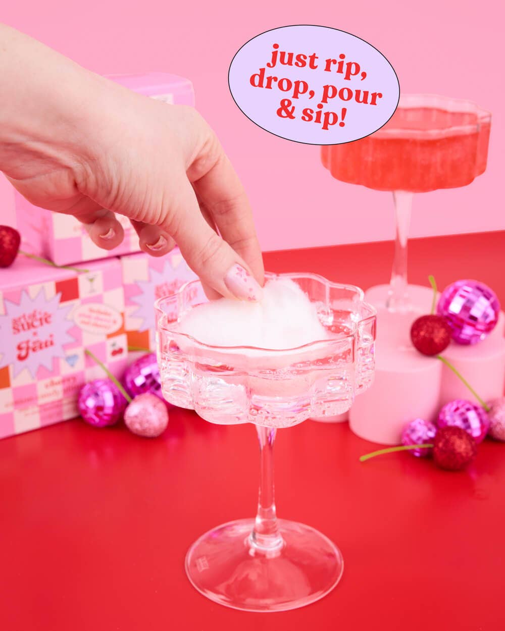 Cherry Cotton Candy Glitter Bombs