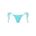 Decorative Thong Tie Side Bikini Bottom - Ocean Aura