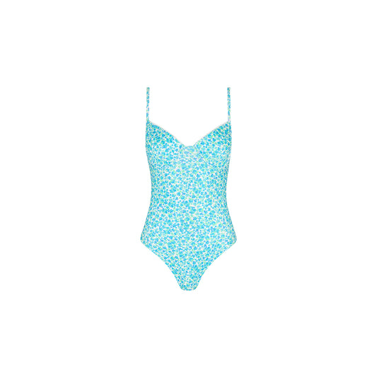 Decorative Underwire Cheeky One Piece - Ocean Aura