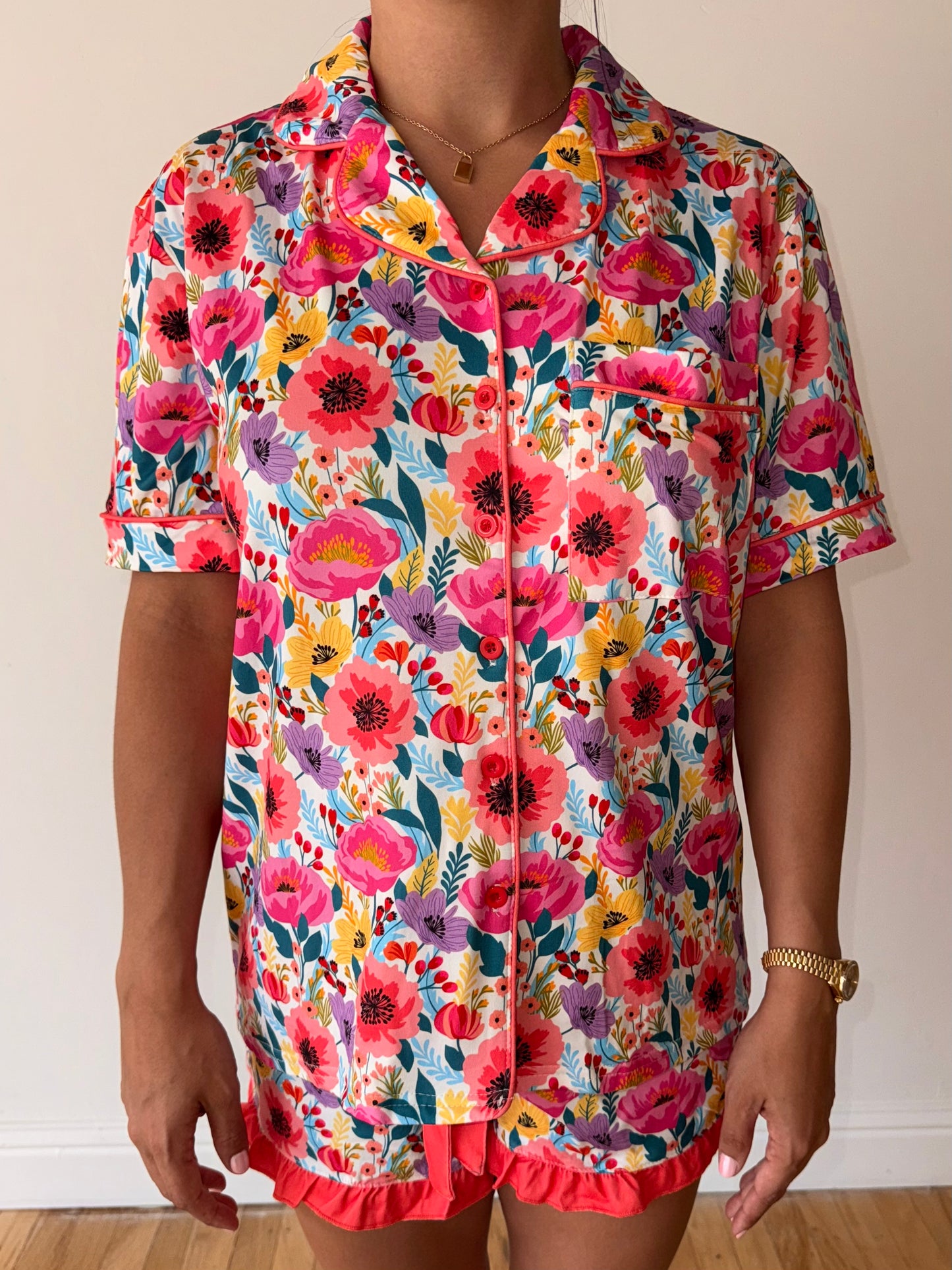 Fields of Flowers Ruffle Pajama Set