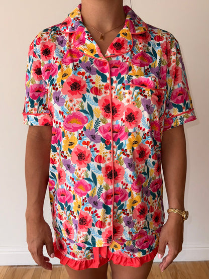 Fields of Flowers Ruffle Pajama Set