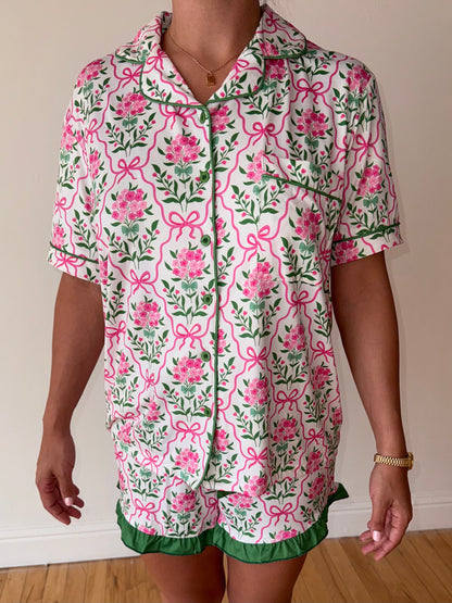 Botanical Garden Ruffle Pajama Set