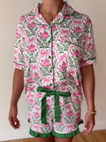 Botanical Garden Ruffle Pajama Set
