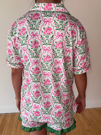 Botanical Garden Ruffle Pajama Set