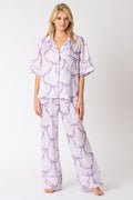 Purple Bow Pajama Set