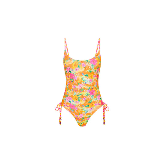 Ruched Tie Side Cheeky One Piece