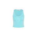 Blue Flower Crop Top