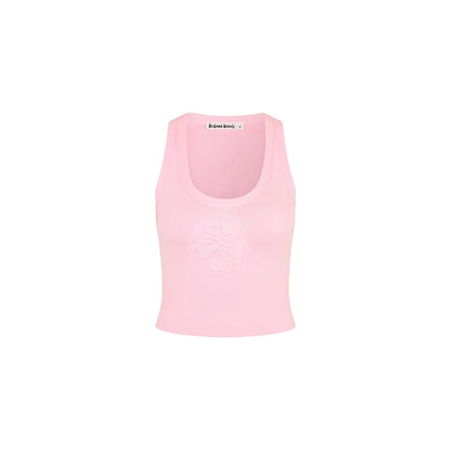 Pink Flower Crop Top