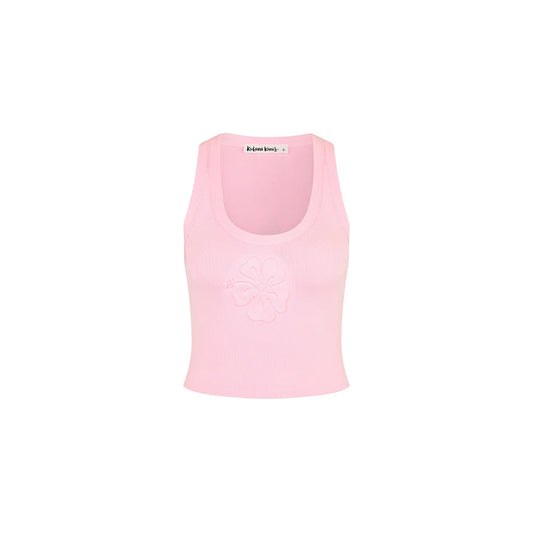 Pink Flower Crop Top