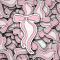 Vinyl Decal Long Pink Bow