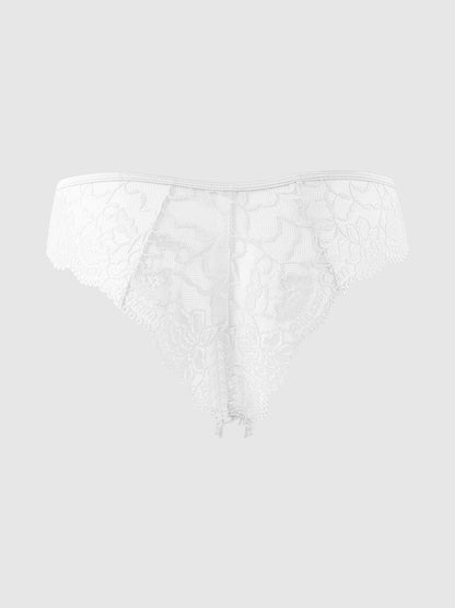 Ivory Lace Keyhole Cheekster