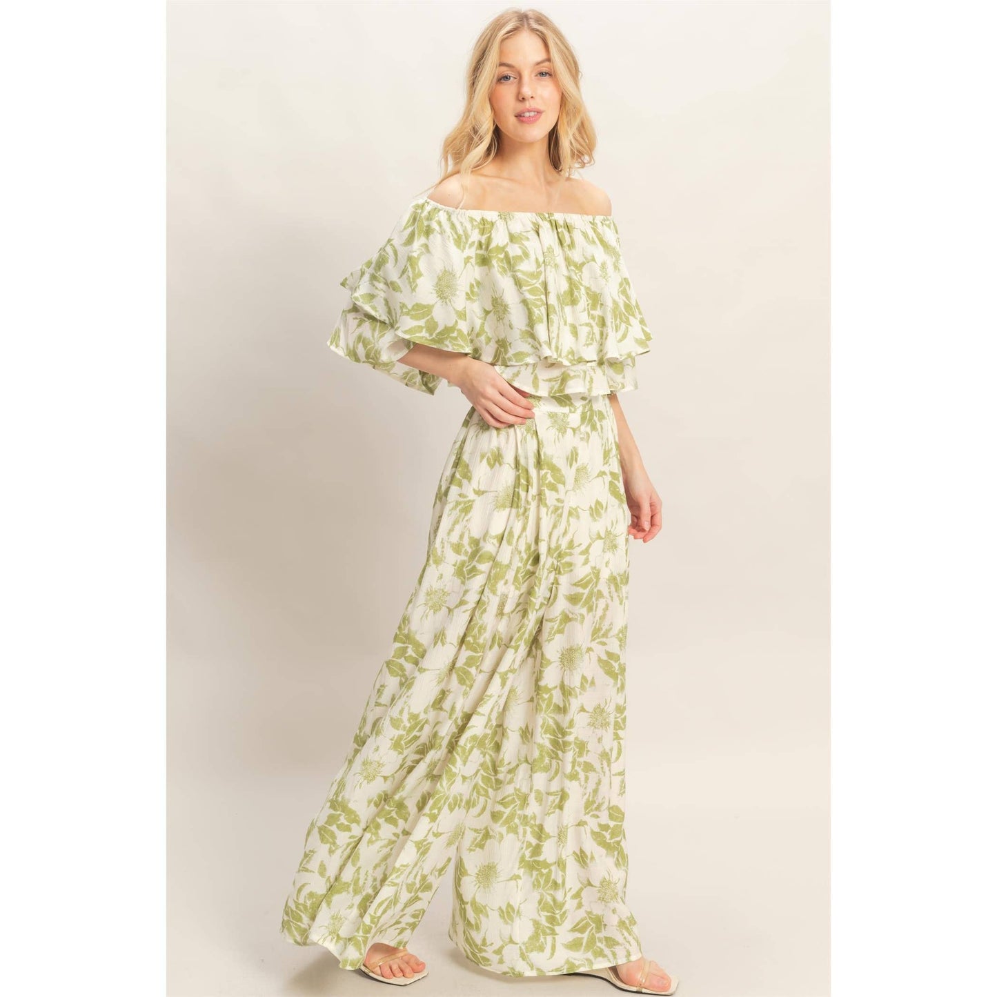 Floral Off-Shoulder Set