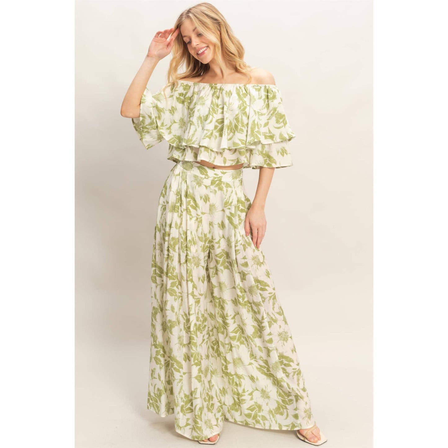 Floral Off-Shoulder Set