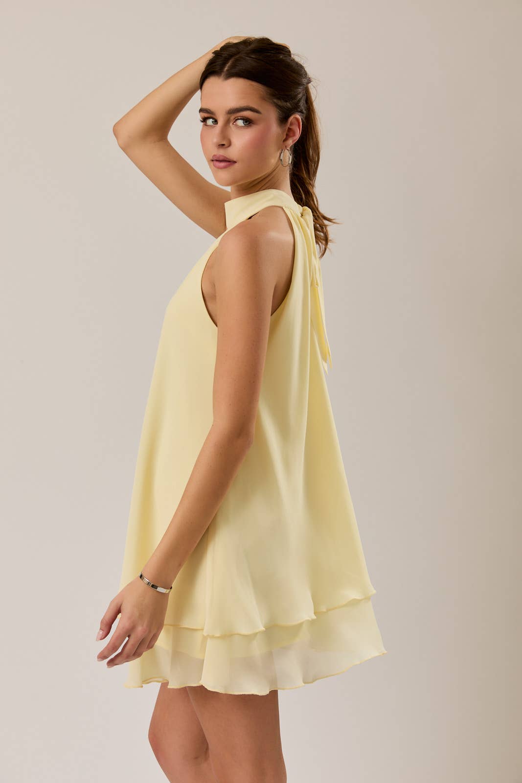 Butter Yellow Ruffle Dress