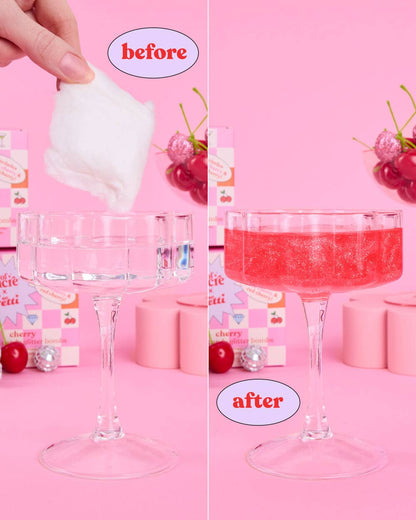 Cherry Cotton Candy Glitter Bombs
