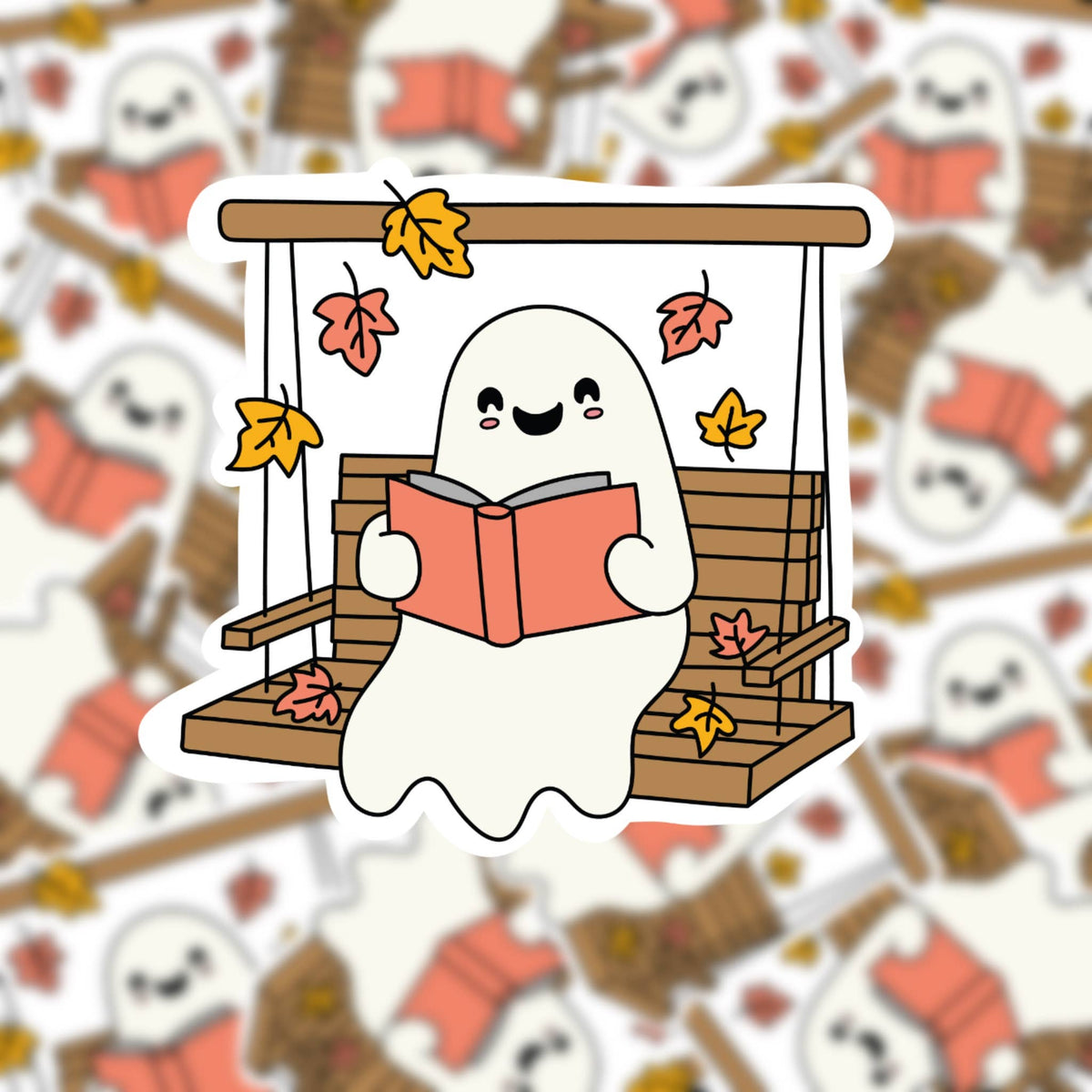 Bookish Fall Sticker, Ghost Sticker, Fall Reading Stickers