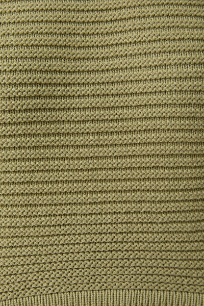 Green Knitted Crop Top