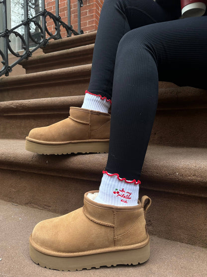 "In my pilates era" Pilates grip sock with heart grips