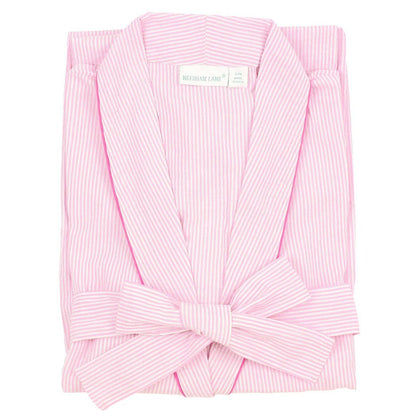 Pink Seersucker-Pink Robe