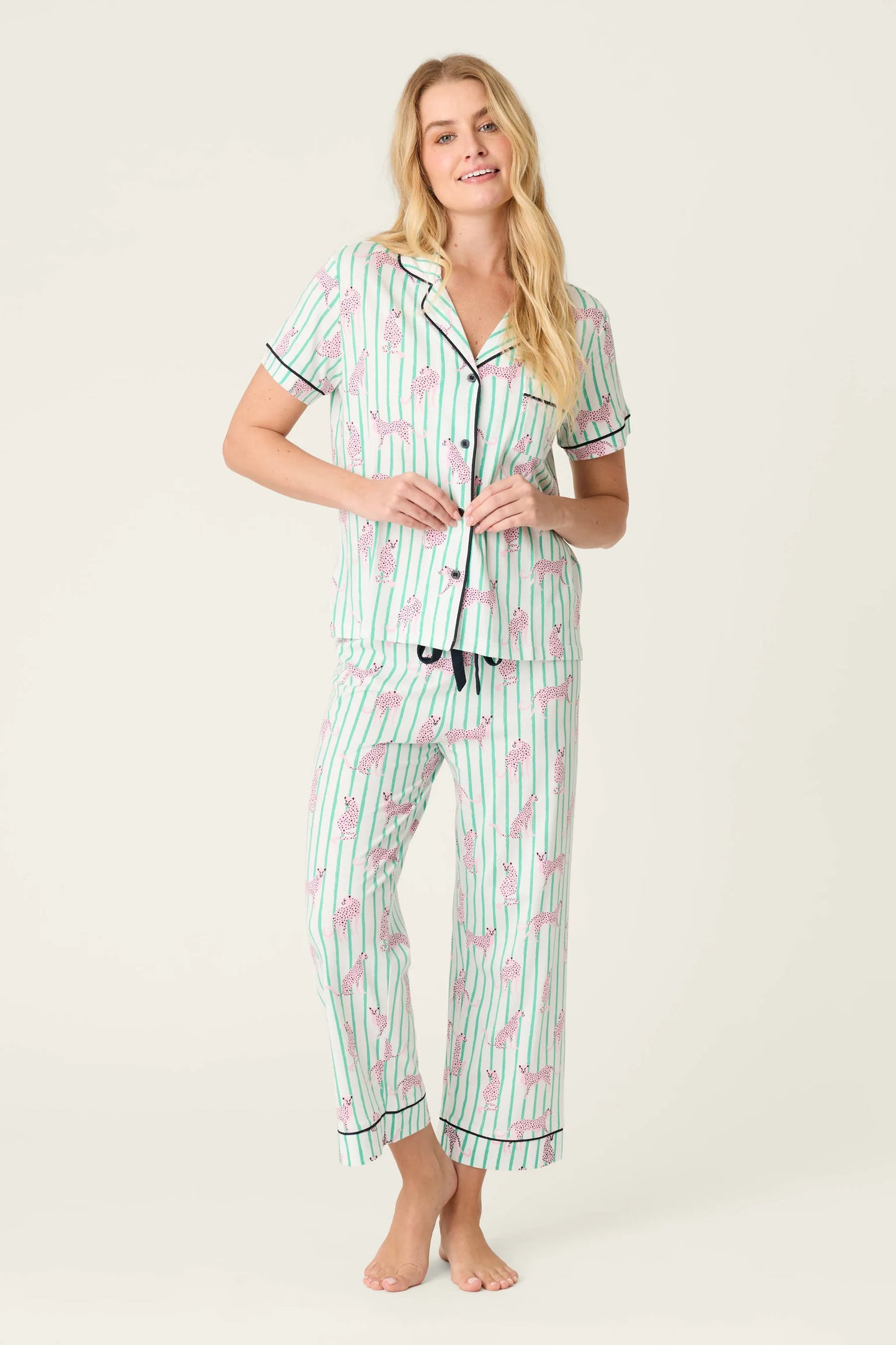 P.J. Salvage Cool Cat Cropped PJ Set