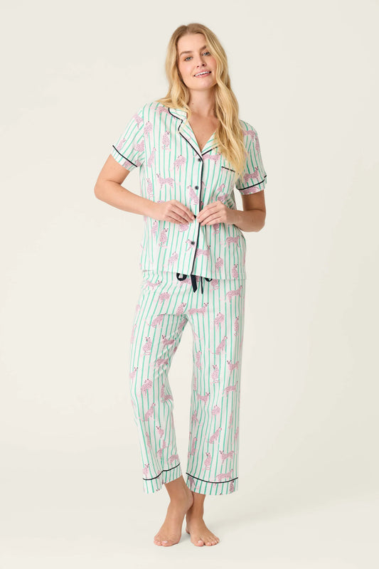 P.J. Salvage Cool Cat Cropped PJ Set