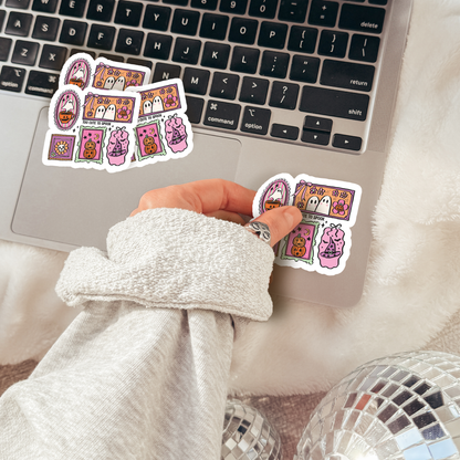 Halloween Stamp Sticker, Cute Halloween Stickers, Witch Stam