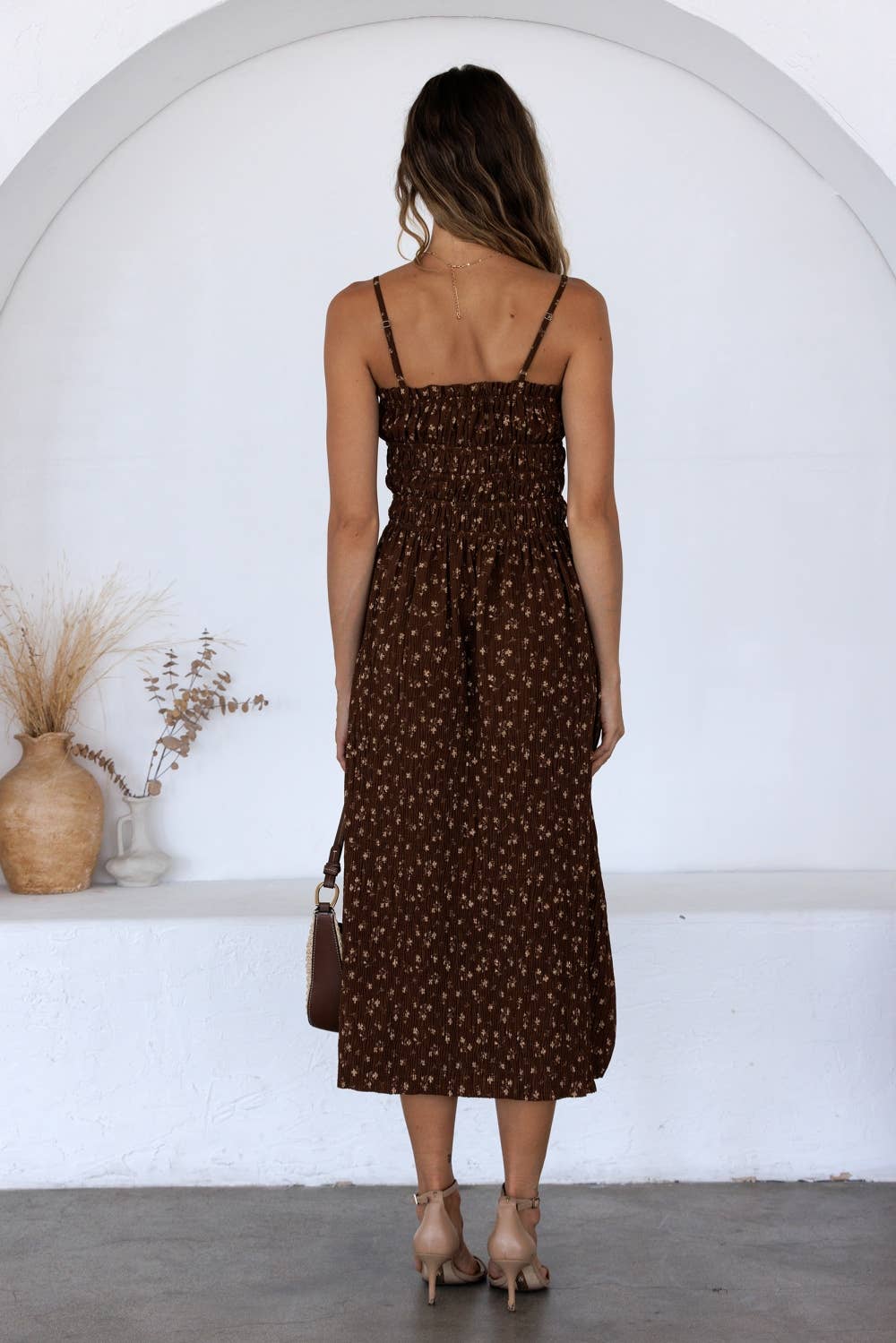 Flower Brown Dress