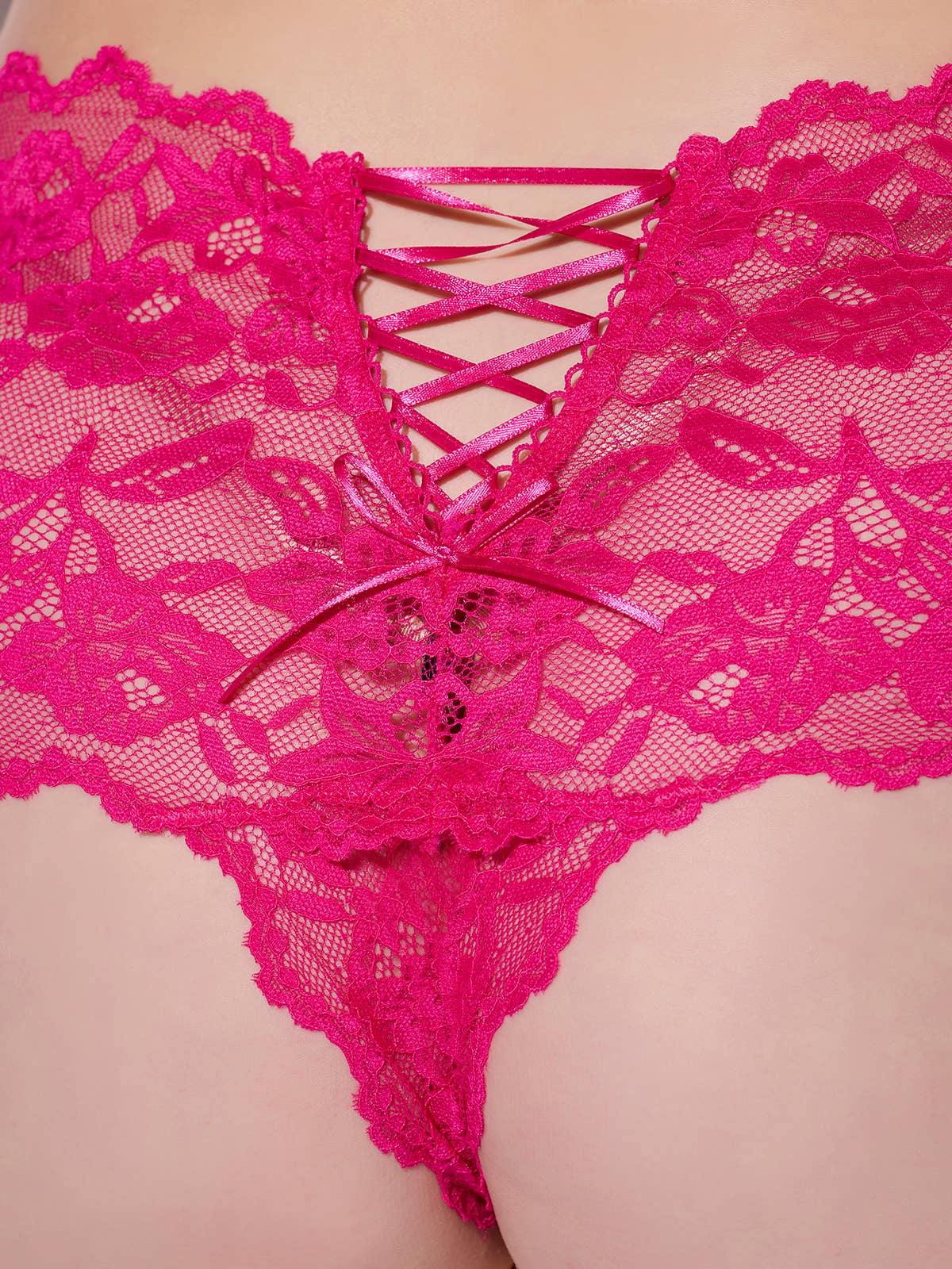 Lace Crotchless Cheekster