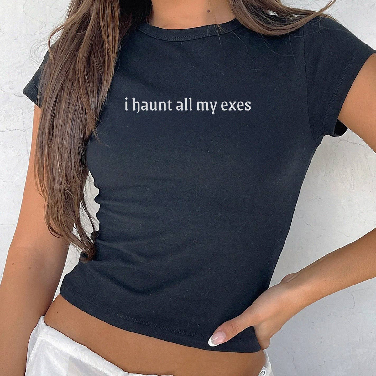 I Haunt My Exes Baby Tee