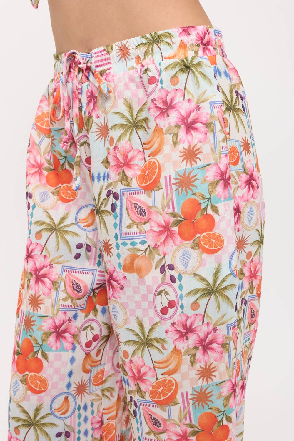 Fruits & Florals Wide Leg Pants