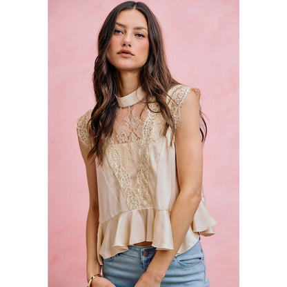 Satin Lace Top