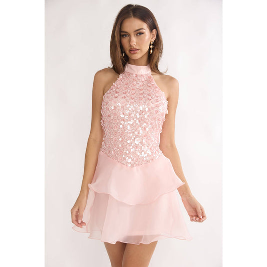 Halter Sequin Dress