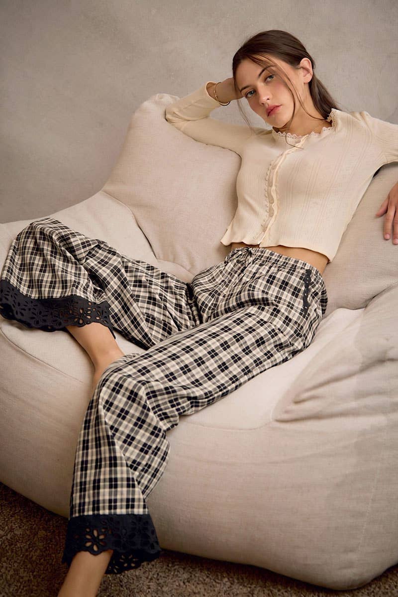 Plaid Pants Brown