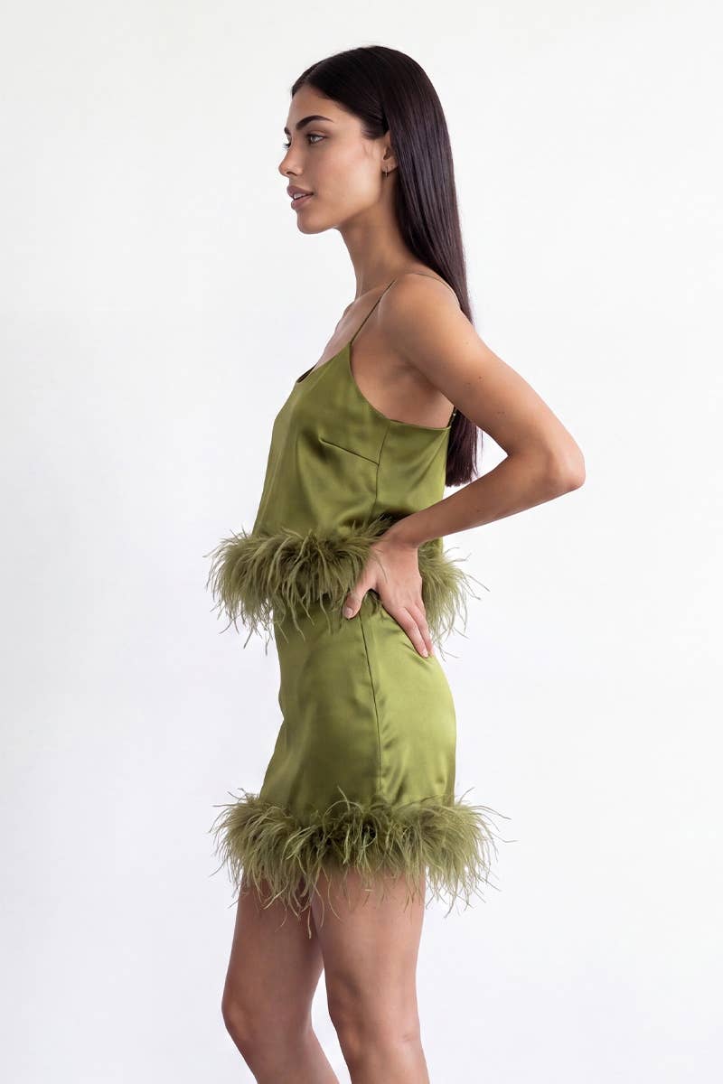 Green Fur Skirt