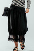 Black Lace Bloomer Pants