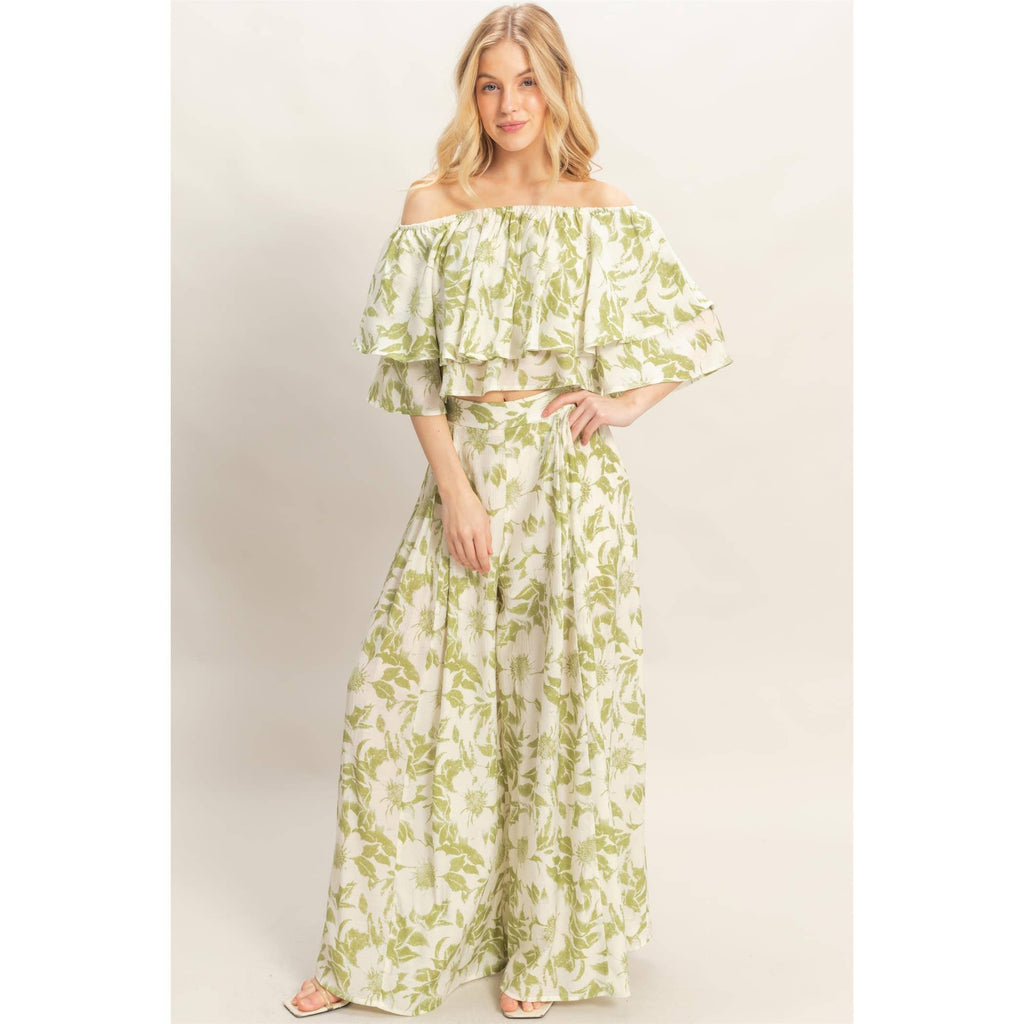 Floral Off-Shoulder Set