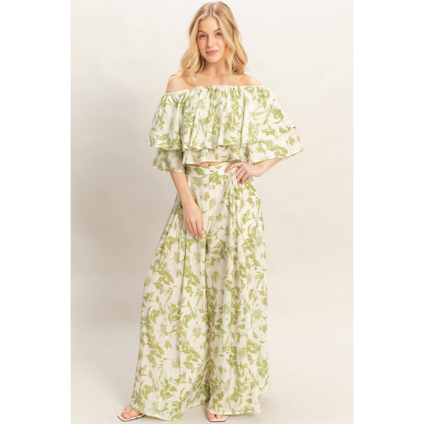 Floral Off-Shoulder Set