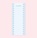 Blue Flower Wavy List Notepad