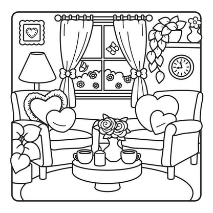 Heartwarming Love Coloring Book