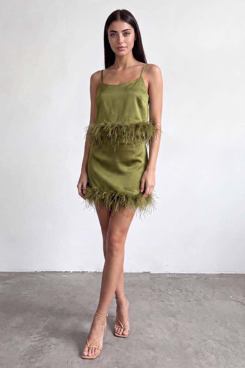 Green Fur Skirt