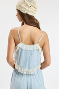 Blue Ruffle TOP