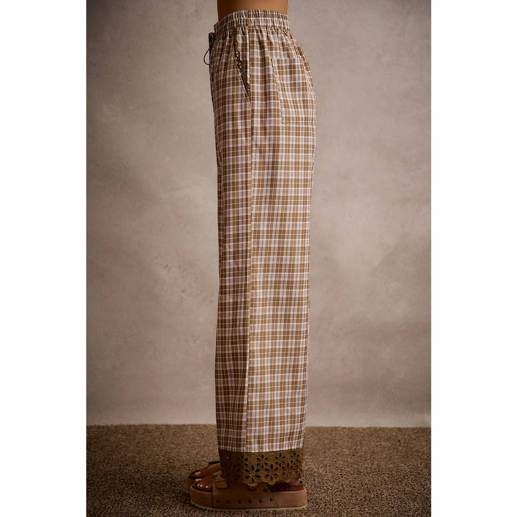 Plaid Pants Brown
