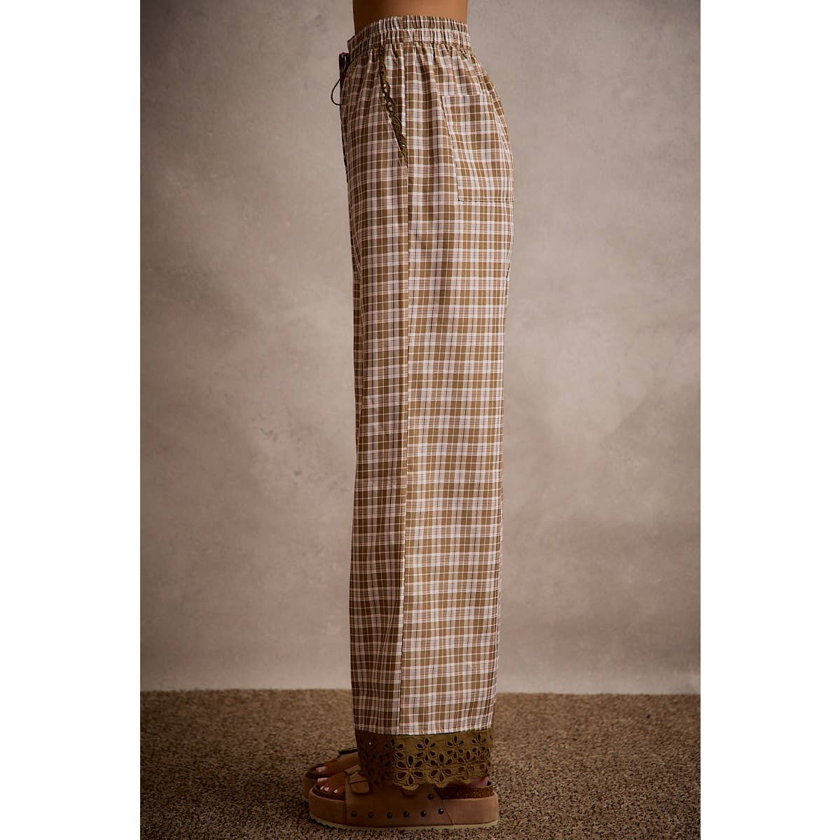 Plaid Pants Brown