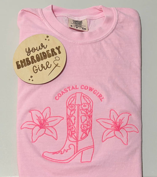 Coastal Cowgirl Embroidered T-Shirt