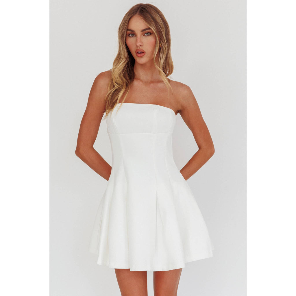 Strapless White Dress