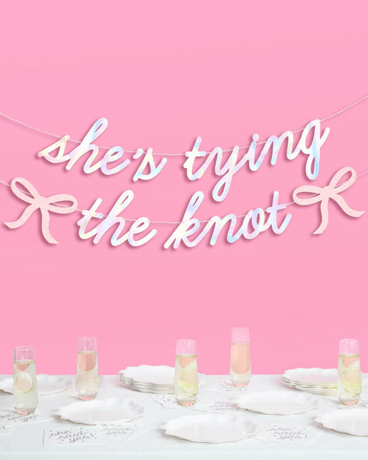 She's Tying the Knot Banner