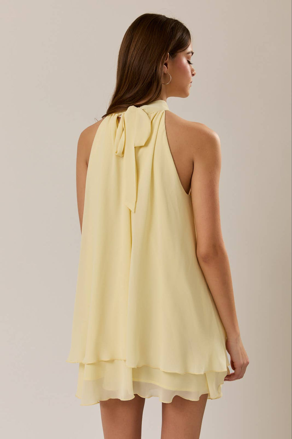 Butter Yellow Ruffle Dress